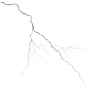 a black and white drawing of lightning strikes on a white background