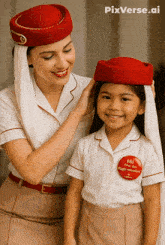 a little girl wearing a white shirt that says hi i am the flight attendant on it