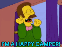 Happy Camper Flanders GIF - Happy Camper Flanders GIFs
