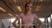 The Food Of The Soul GIF - Scream Queens Pizza Healing GIFs