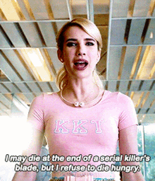 chanel oberlin scream queens emma roberts i may die at the end of a serial killers blade refuse to die hungry