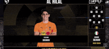 a group of soccer players are standing next to each other with the word al hilal on the top