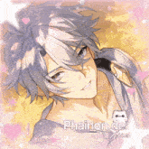 a drawing of a boy with the name phaion on the bottom right