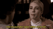 Emma Roberts Pumpkin Spice GIF - Emma Roberts Pumpkin Spice Latte GIFs