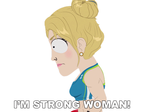 Im Strong Woman South Park Sticker - Im Strong Woman South Park Board Girls Stickers