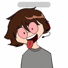 a cartoon of a person sticking their tongue out with the words alight motion above
