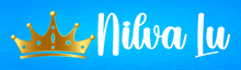 a blue background with a gold crown and the name niva lu