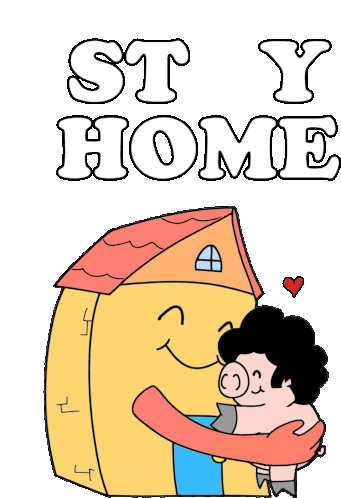 Stay Home Stay Safe Sticker - Stay Home Stay Safe Afropig Stickers