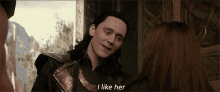 Tom Hiddleston Loki I Like Her GIF - Tom Hiddleston Loki I Like Her GIFs