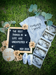 a sign that says " the best things in life are unexpected nov 2024 "