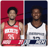 Houston Rockets (21) Vs. Memphis Grizzlies (30) First-second Period Break GIF - Nba Basketball Nba 2021 GIFs