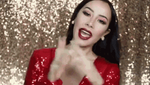 Girl Red Lips GIF - Girl Red Lips Sparkly GIFs