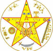 colorful pentagram occult mystical beauty