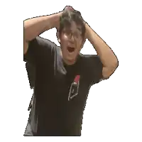 a collage of images of a man with the letter p on his shirt
