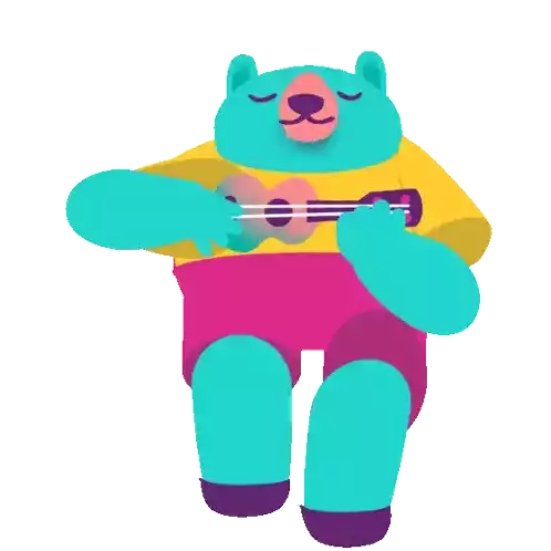 Dancing Bob Strums His Ukulele Sticker - Bob To The Beat Me At A Party Weekend Mood Stickers