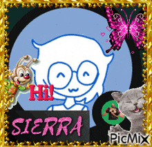 a picture of a girl with the name sierra