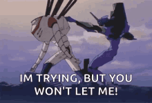 hold me back hold up stahp evangelion you wont let me