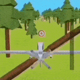 a cartoon of a helicopter flying over a target