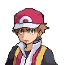 pokemon pixels stare pixel art red