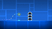a video game is being played with a geometric shape in the middle