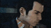 a close up of a man wearing a tie