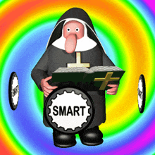 Nun Reading Clever Nun GIF - Nun Reading Clever Nun Smart GIFs