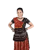 a woman in a red and black striped dress is dancing