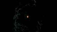a painting of a light coming out of a hole in the ground