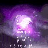 a purple background with white letters that says pm