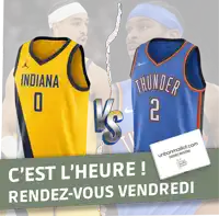 an indiana jersey and a thunder jersey are shown