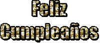 the words feliz cumpleanos are written in gold