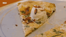 Flat Bread Topped With Ice Cream GIF - Flat Bread Topped With Ice Cream Just Like Pizza GIFs