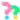 a pink and a green question mark are floating in the air .
