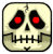 Mort Skull Sticker - Mort Skull Terrified Stickers