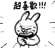 a black and white drawing of a rabbit with chinese writing behind it