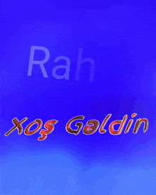 a blue background with the word rahib on top