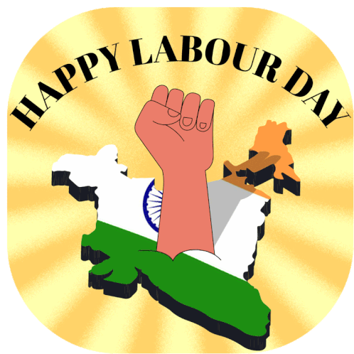 Happy Labour Day 1may Sticker - Happy Labour Day 1may Kamgar Din Stickers