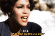 Whitney Houston Love You GIF - Whitney Houston Love You I Will Always Love You GIFs