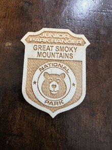 a junior park ranger great smoky mountains badge