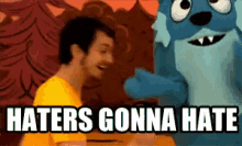 Haters GIF - Haters Gonna Hate Happy Elijah Wood GIFs