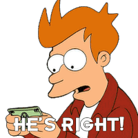 Hes Right Philip J Fry Sticker - Hes Right Philip J Fry Futurama Stickers