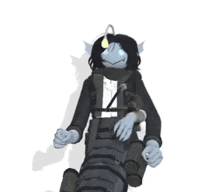 a 3d rendering of a monster with a horn on its head