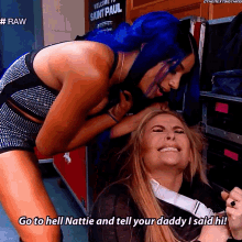 Sasha Banks Natalya GIF - Sasha Banks Natalya Go To Hell GIFs