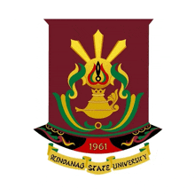 a logo for skindanag state university shows a lamp and a sun