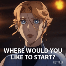 Where Would You Like To Start Sypha Belnades GIF - Where Would You Like To Start Sypha Belnades Castlevania GIFs