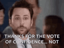 thumbs up charlie day thanks for the vote of confidence not sarcastic