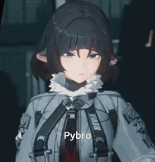a close up of a girl with the word pybro written on her face