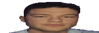 a close up of a man 's face with his eyes closed