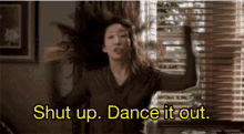 Greys Anatomy Cristina Yang GIF - Greys Anatomy Cristina Yang Shut Up Dance It Out GIFs
