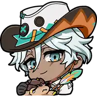 a cartoon character is wearing a cowboy hat and feathers